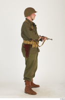  U.S.Army uniform World War II. - Technical Corporal - poses american soldier standing uniform whole body 0015.jpg